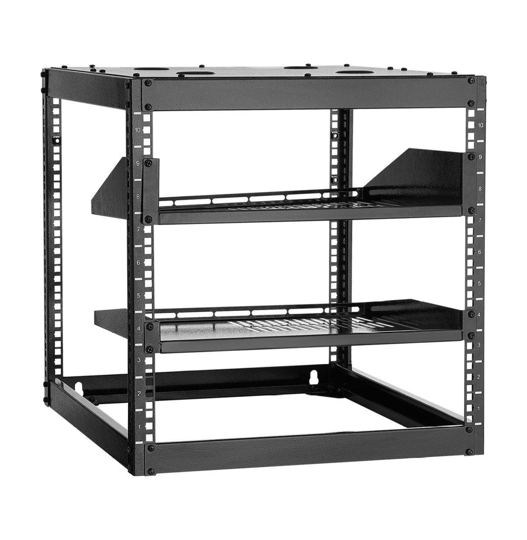 10U Open Frame Server Rack, 23in Deep, Wall Mountable or Floor Standing ...