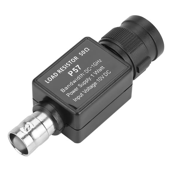 10V DC BNC To BNC Plug, P57 50  Ohm  BNC Adapter, Black Camera For Scanner CCTV