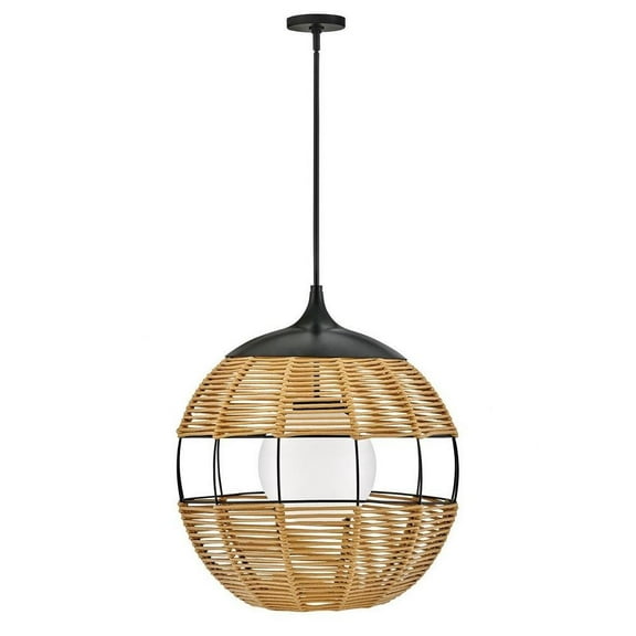 10W 1 Led Outdoor Orb Hanging Lantern in Modern Style-26 inches Tall and 24.25 inches Wide Bailey Street Home 81-Bel-4947918