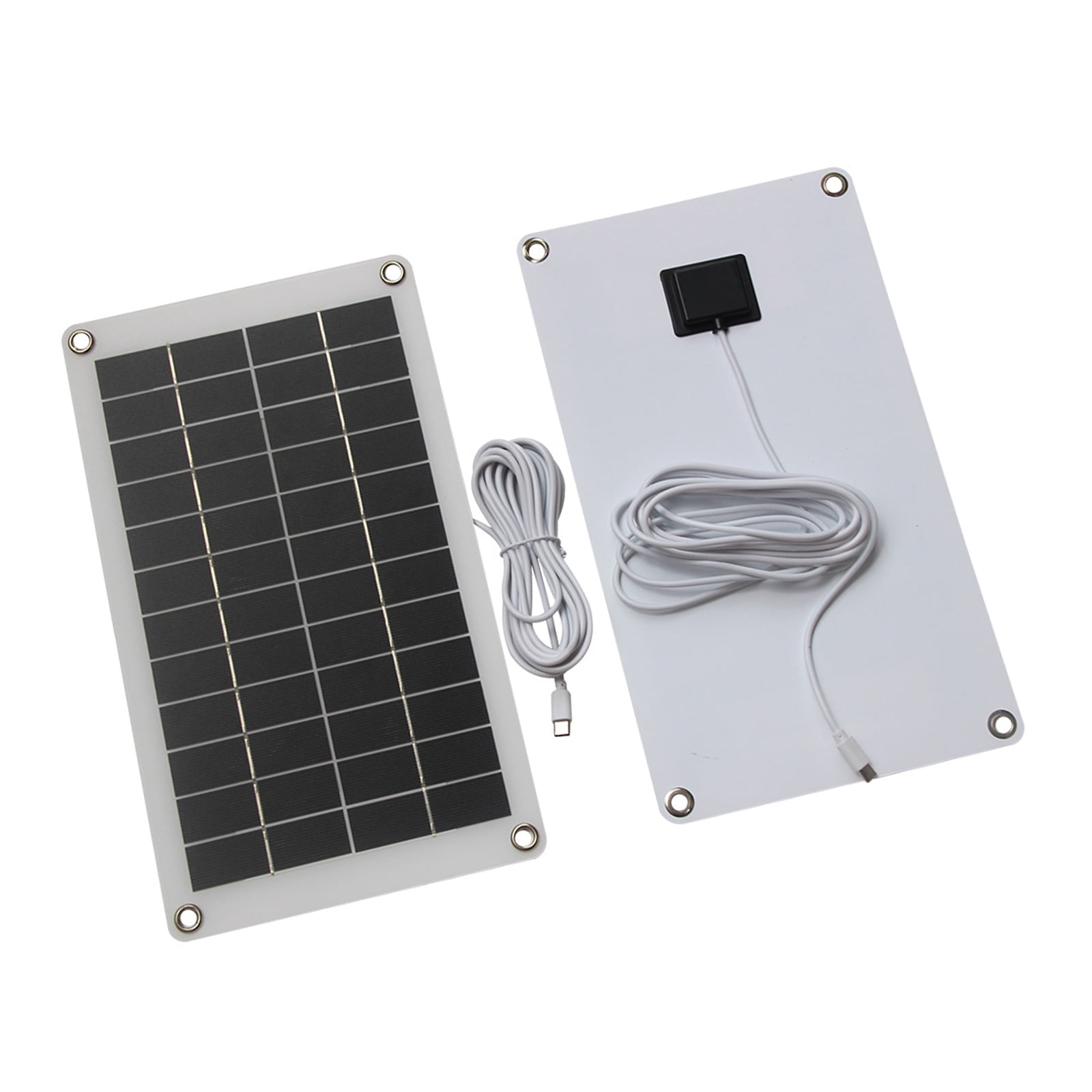 10W 12V Solar Charging Flexible Panel With Type C Port Solar Cell Controller For Outdoor Security Camera Garden Light