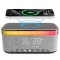 thumbnail image 1 of 10W Bluetooth Stereo Speaker-Alarm Clock, Wireless Charging, RGB light, 1 of 10