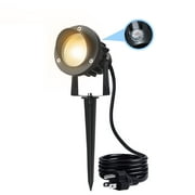 10W Dusk to Dawn Led Outdoor Light 120V 3000K 1000lm Warm White LED Spot Lights Outdoor Landscape Spotlights with Photocell Sensor IP65 Waterproof Outdoor Spot Lights for Yard Flag Garden Tree, 1Pack