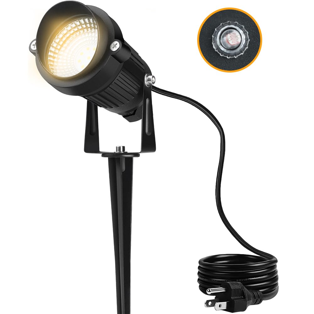 10W Dusk to Dawn Outdoor LED Spotlight Plug in Photocell Sensor House