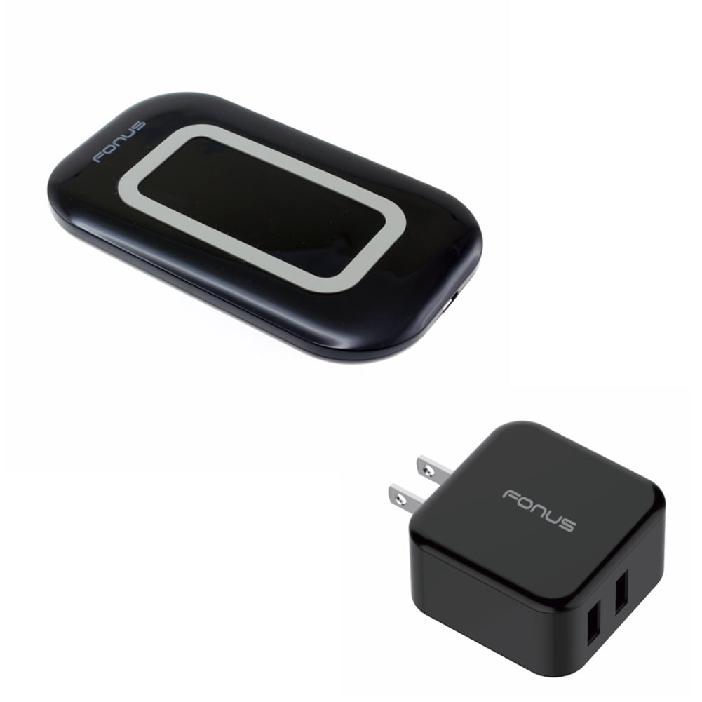 10W Fast Charge Wireless Charger Slim Charging Pad w 30W Adaptive Fast 2-Port Home Wall Travel AC USB Charger G2W for LG G7 ThinQ - Motorola Droid Turbo, Google Nexus 6, 2 Mini MAXX - Nokia 8