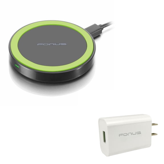 10W Fast Charging Ultra Compact Wireless Charger Pad w 18W Adaptive Fast Home Wall Travel AC USB Charger Z2V for Nokia Lumia 1020 - Razer Phone 2 - Samsung Galaxy S9+ S9, S8+ S8 S7 S6 Edge+
