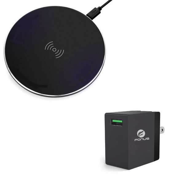 10W Fast Charging Ultra Slim Wireless Charger Pad w 18W Adaptive Fast USB Home Wall Travel Charger Compact Z8V for Motorola Droid Turbo, Google Nexus 6, 2 Mini MAXX - Nokia 8, Lumia 930 920