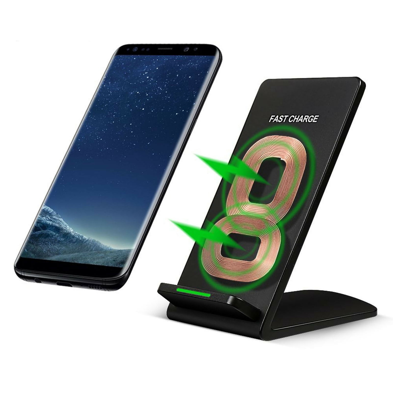10W Fast Wireless Charger for Motorola Edge Plus (2023) Phone - Stand Detachable 2-Coils Charging Pad Q1V