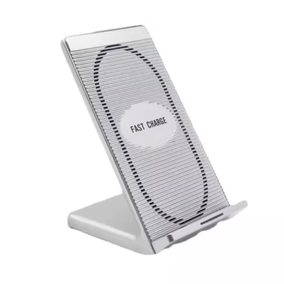 10W Fast Wireless Charger for iPhone 15/Pro/Max/Plus - Stand Detachable 2-Coils Charging Pad Slim