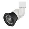 thumbnail image 1 of 10W Integrated LED Metal Track Fixture with Cone Head, White and Black- Saltoro Sherpi, 1 of 5