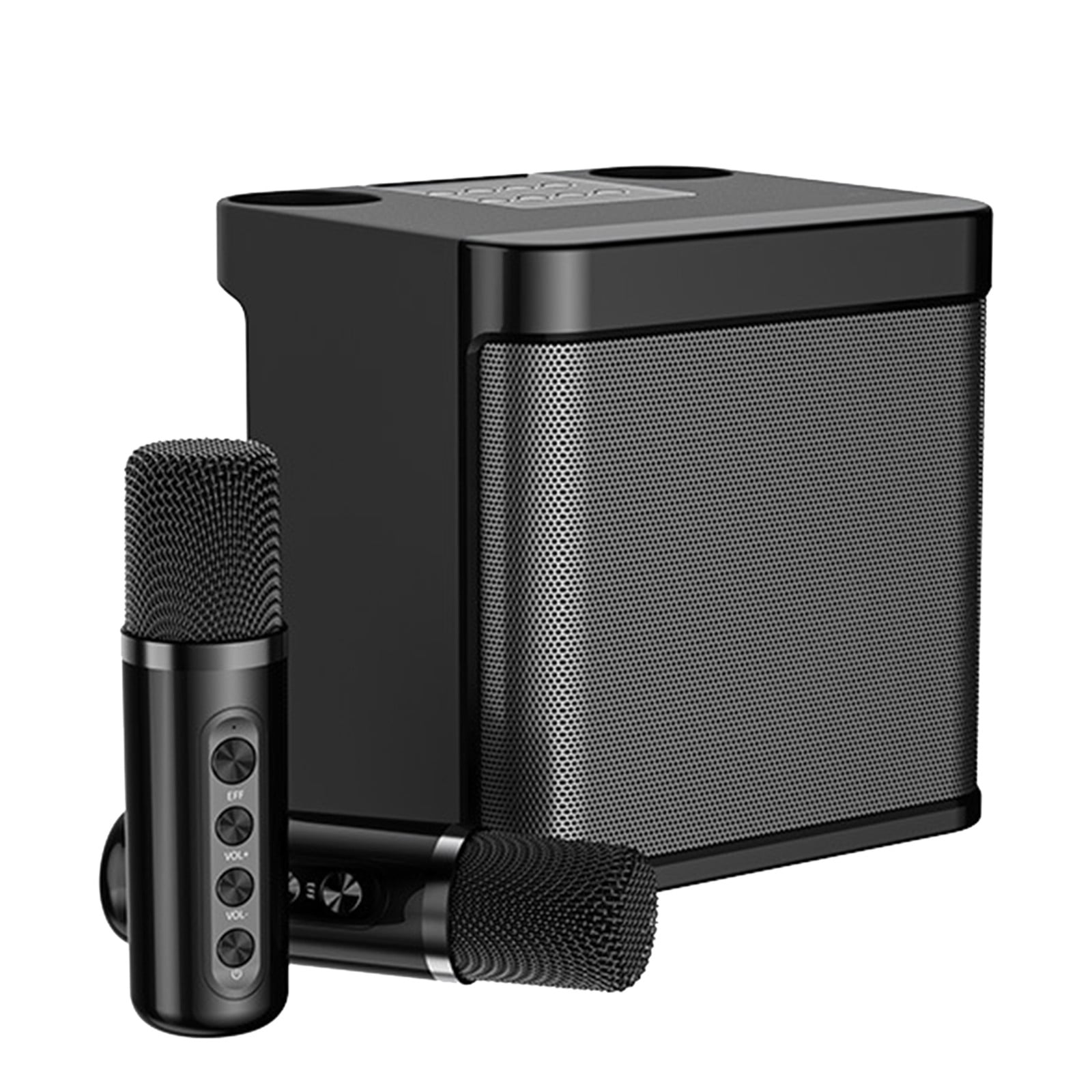 10W Karaoke Machine With 2 Wireless Microphones 1200mA Portable