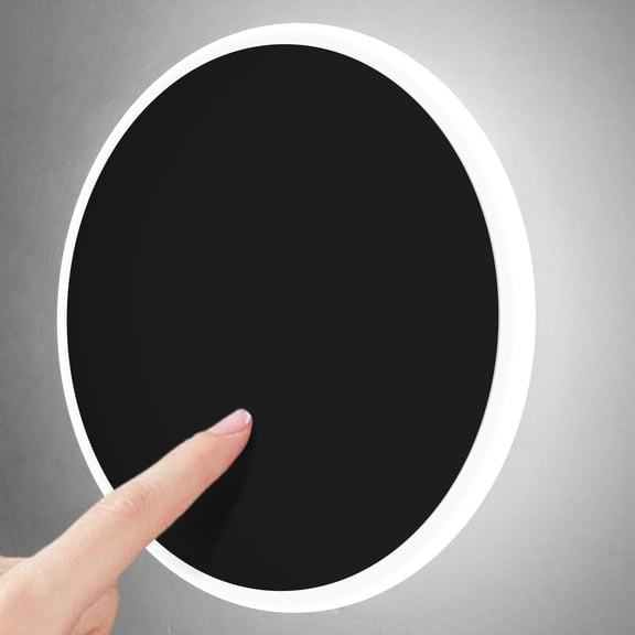 10W LED Wall Sconce - 3-Level Touch Dimming, Hardwired Round Wall Light with Aluminum & Acrylic, Indoor Lighting for Bedroom Bathroom Hallway, 6000K