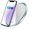 thumbnail image 1 of 10W Max Wireless Charger, Ultra Thin Thermal Resin Fast Charging Pad, Fast Charging Compatible for iPhone 8 and Above Series, Samsung Galaxy Series & etc (No AC Adapter) (White), 1 of 8