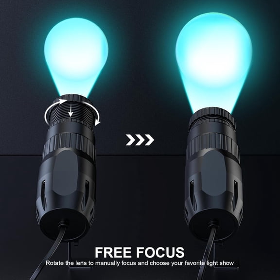 10W RGBW 4 in 1 Mini Pinspot Lights Wireless Control Spotlight Super Bright Beam Pin Spot Light Disco Ball Lights Jump Gradual Breathe Modes for Disco Party Club Wedding Theater(Black, 2)