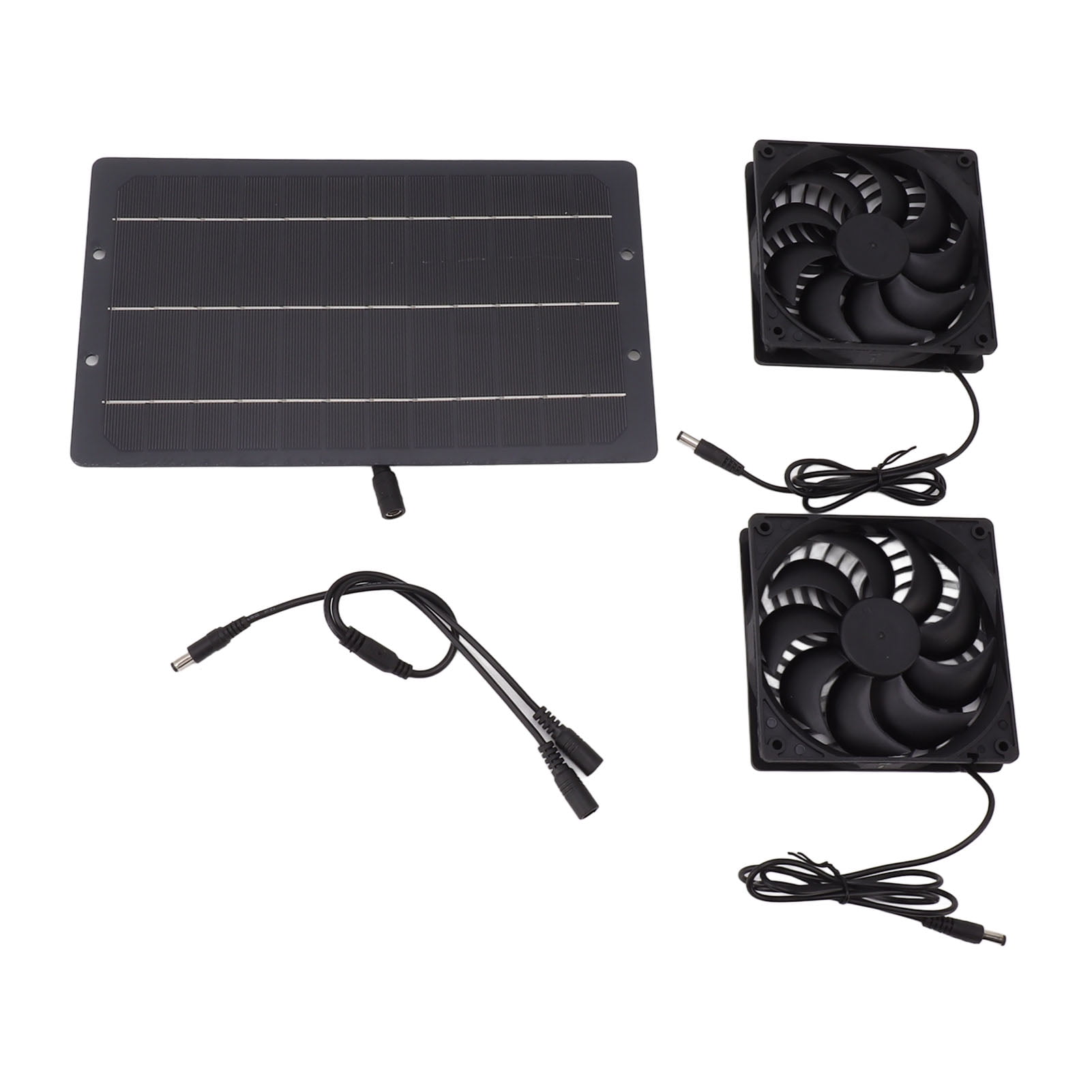 10W Solar Panel Fan Kit Weatherproof Solar Powered Dual Exhaust Fan