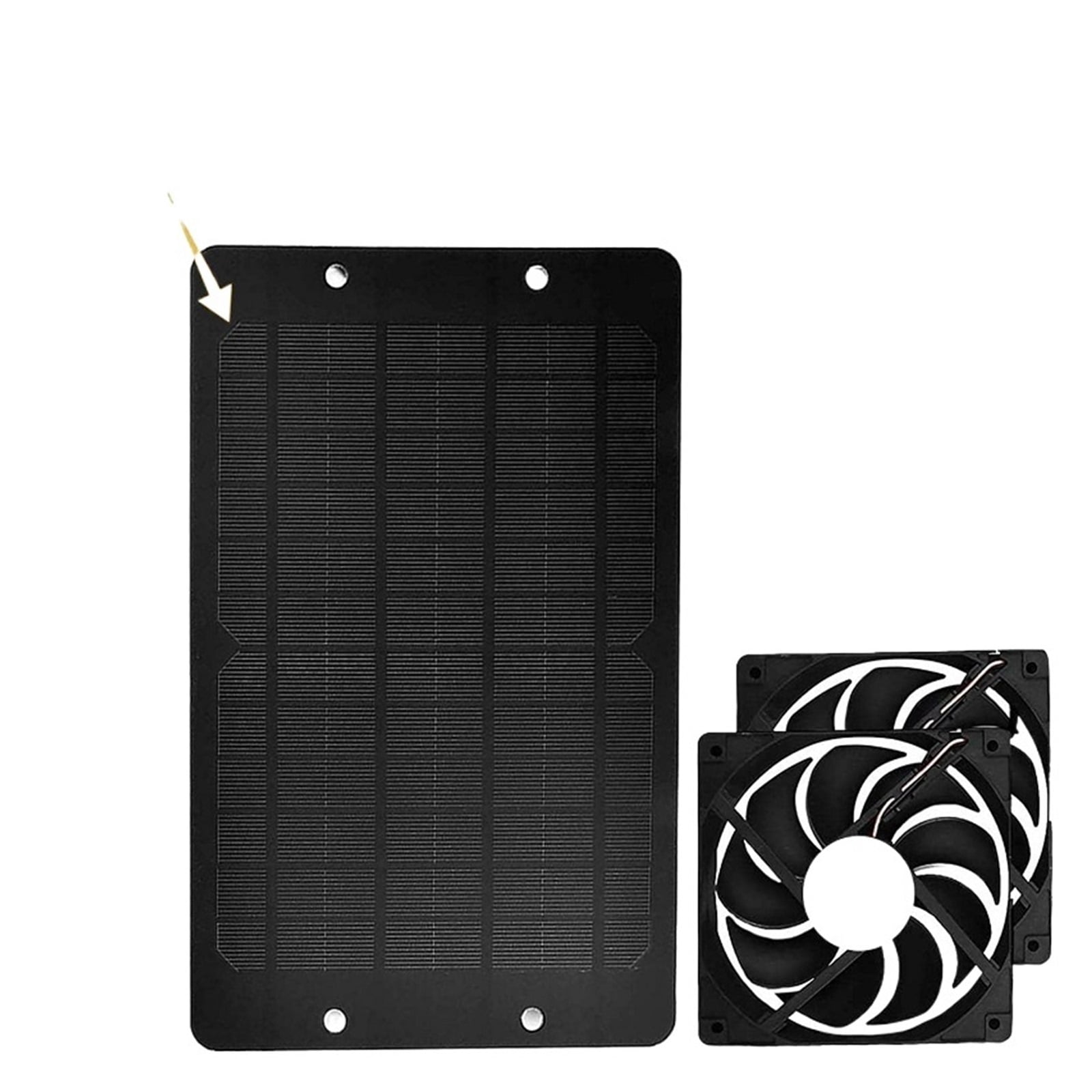 10W Solar Panel Kit 10W 12V Waterproof Solar Powered Dual Fan Kit Ventilator Exhaust Fan For Dog Chicken House Greenhouses Sheds ,Rust-Proof