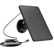 10W Solar Panels for Security Camera, USB C Port Solar Panel for DC 5V Outdoor Rechargeable Battery Camera Doorbell Light, 360  Adjustable Security Mount with 9.8ft Cable, IP65 Waterproof, Black