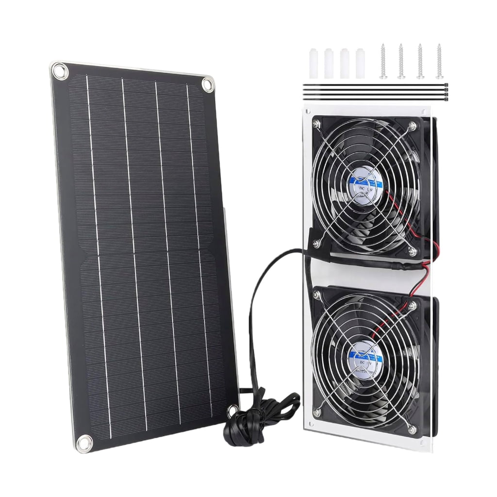 10W Solar Powered Fan Solar Exhaust Fan for Chicken Coops, Shed, Dog House