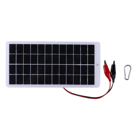 10W Solar with Carabiner 12V Solar Power Polysilicon Solar Plate Portable for Outdoor
