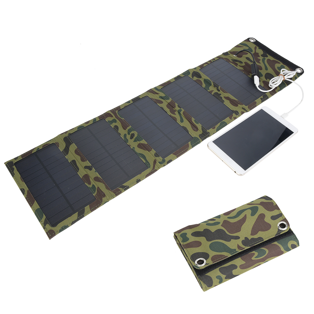 10W Waterproof Foldable Solar Panel for Outdoor Travel - USB Output for Emergency Charging