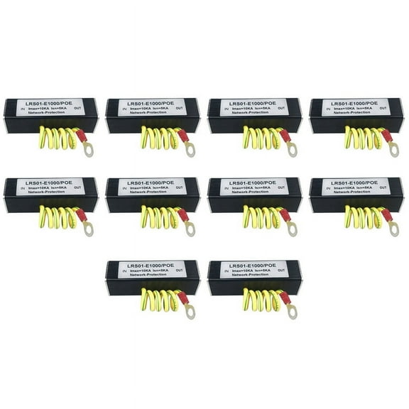 10X 100/1000M POE IP Camera Network POE Switch RJ45 & POE Surge Protector Protection Device Arrester SPD 1000M