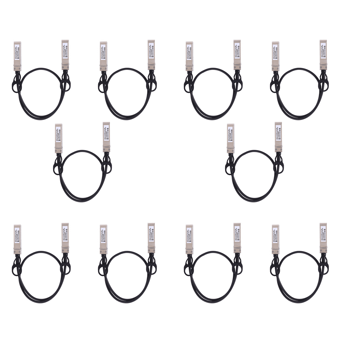 10X 10G SFP+ Twinax Cable, Direct Attach Copper(DAC) 10GBASE SFP