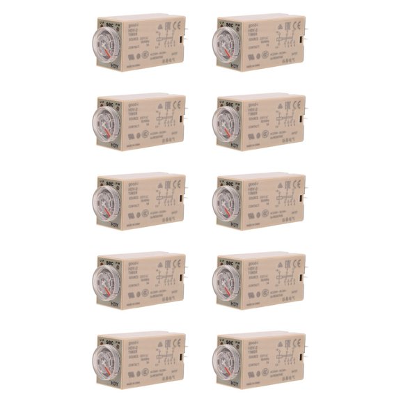10X 10S Delay Timer Time Relay H3Y2 AC 220V 8 PIN Adjusting Knob Control Timing Relay for Household Electrical