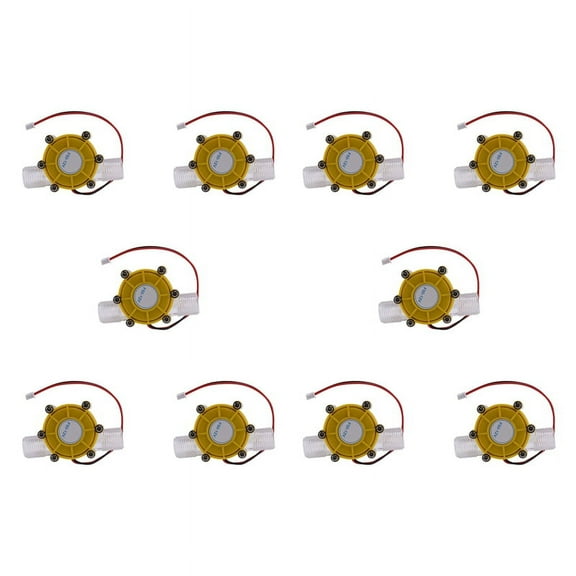 10X 10W Water Flow Pump Mini Hydro Generator Turbine Flow Hydraulic Conversion 12V,10 x Generator,Transparent & yellow