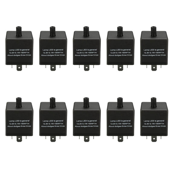 10X 12V 3 Pin LED Adjustable Car Flasher Flash Relay for Turn Signal Light Indicator