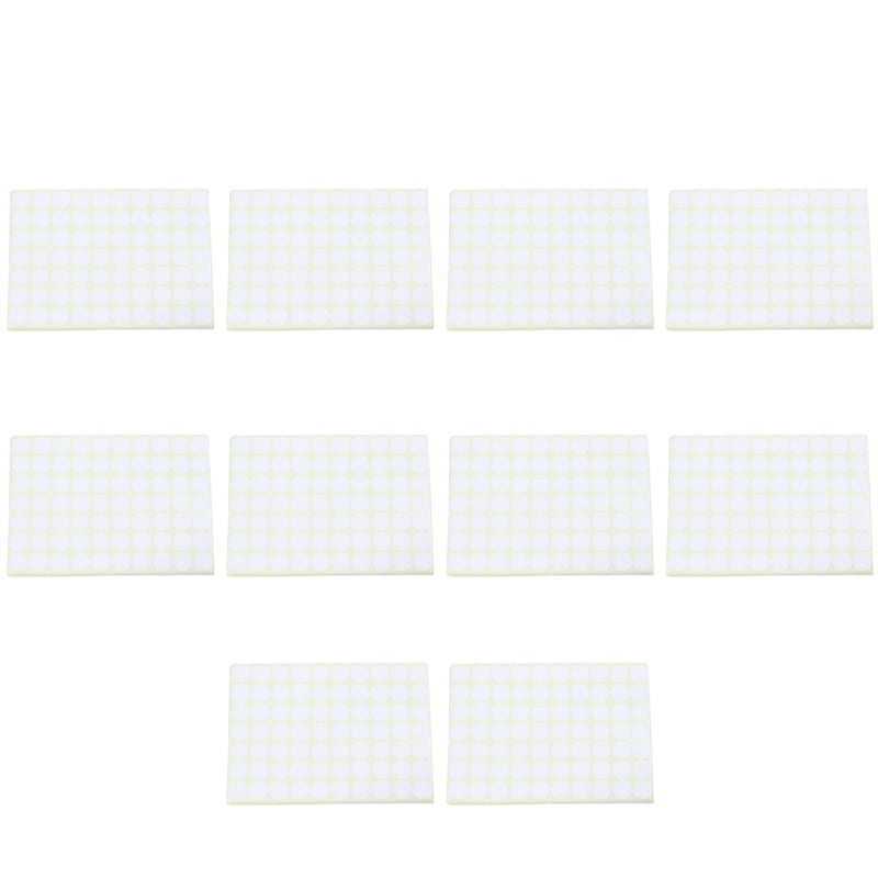 10X, 19mm Circles Round Code Stickers Self Adhesive Sticky Labels White
