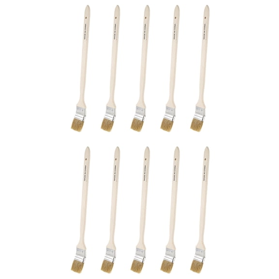 10X 2 Inch Wide Wooden Handle Metal Ferrule Faux Bristle Head Radiator Brush