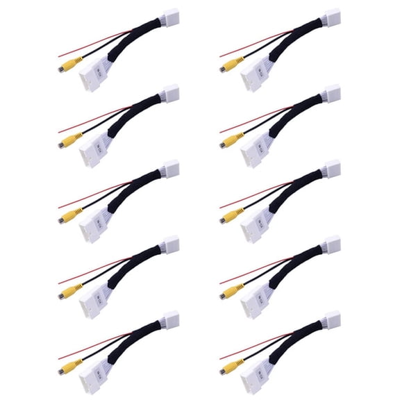 10X 24 Pin Adapter Rear View Camera Connection Cable for & for for for 4 2012-Up,10 x 24Pin Adapter Cable,Black