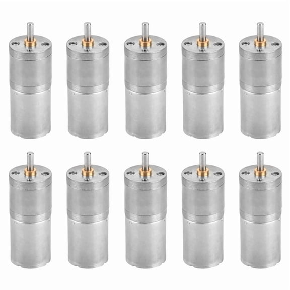 10X 25GA-370 DC 12V Mini Motor Speed Reduction Geared Motor for Electronic Lock(300RPM),10 x Gear motor,silver