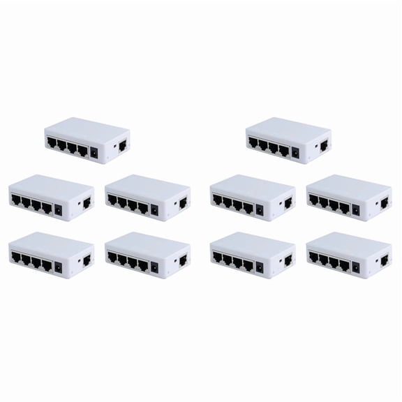 10X 4 Port POE Extender 100Mbps 1 in 4 Out 250 Meters Network Switch Repeater IEEE802.3af/At