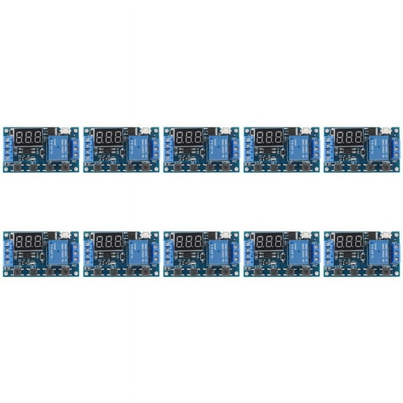 10X -521 Digital Time Delay 1 Way Relay Trigger Cycle Timer Delay Switch Circuit Board Timing Control Module,10 x Module,Blue