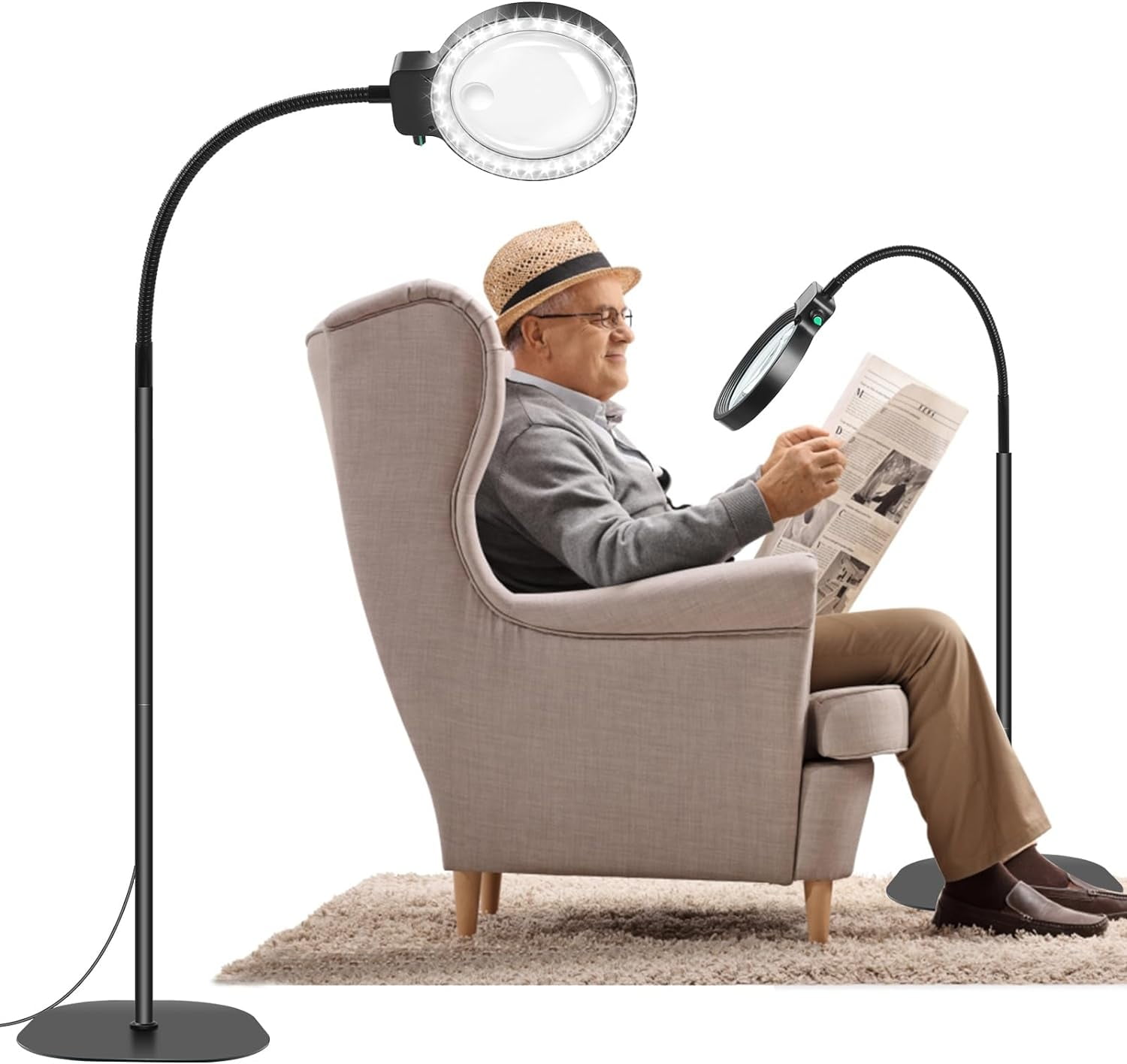 TOCBIU 10X 5X Magnifying Floor Lamp