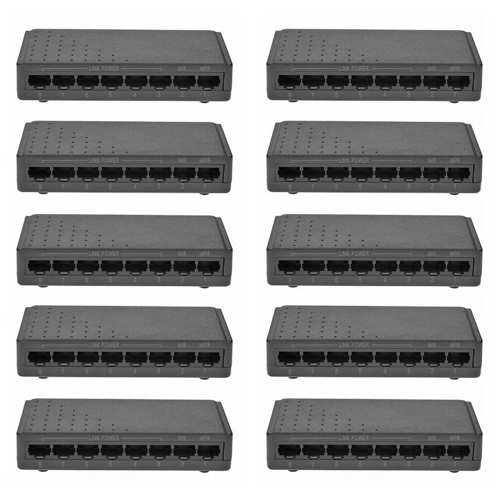 10X 8 Ports 6+2 POE Switch Injector Power over RJ45 Ethernet Family Network System 10/100M Without Power Adapter