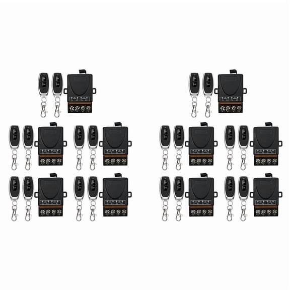 10X AC 220V 30A 1CH 433MHz Wireless Remote Control Switch  Relay Receiver + Off/on Transmitter