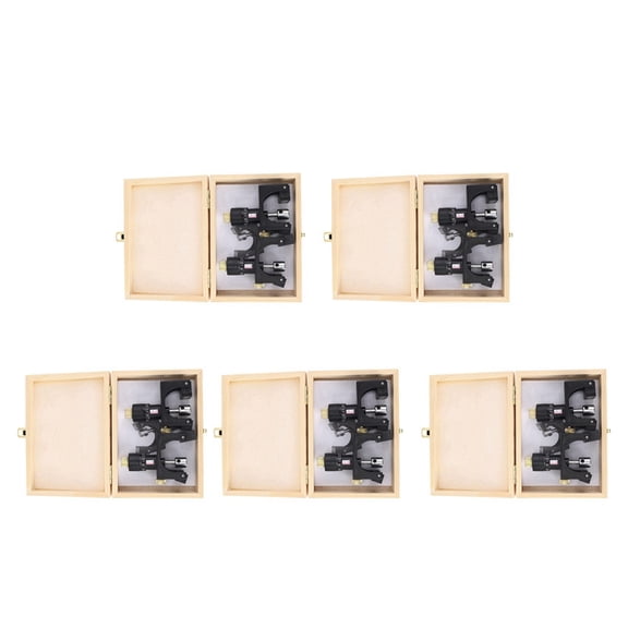 10X Adjustable Planer Blade Cutter Calibrator Setting Jig Gauge Woodworking Tool,10*Planer Blade Calibrators 5*Wood Box 5*User Manual,Black