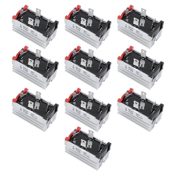 10X Aluminum Heatsink Base Single Phase Bridge Rectifier Diode 75A 1000V