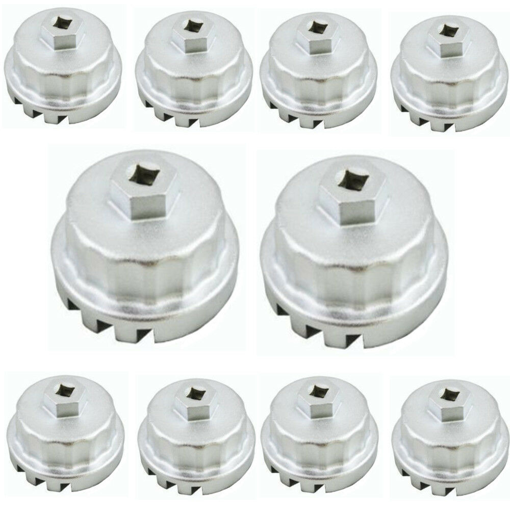 10X Aluminum Oil Filter Cup Wrench Housing Tool 64.5mm 14 Flute For