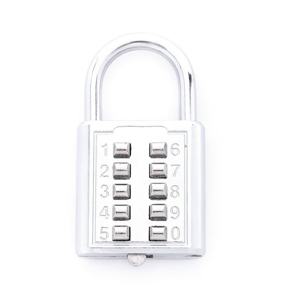 10X Anti-Theft Button Combination Padlock Digit Push Password Lock Zinc Alloy Security Lock Suitcase Luggage Coded Lock