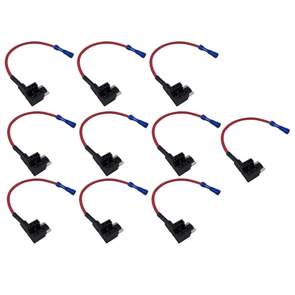 10X Ato Atc Blade Fuse Tap Dual Circuit Adapter Auto Car Practical Abs+Copper Wire Auto Accessories Tools