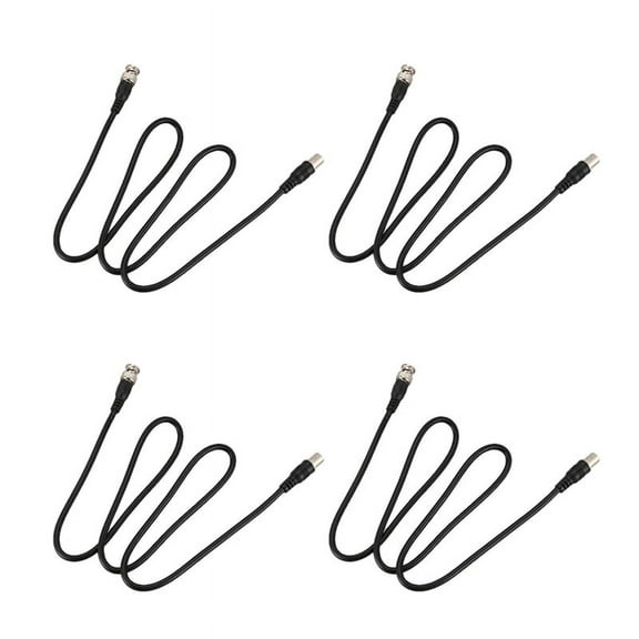 10X BNC Male to Female Plug CCTV Extension Coaxial Line Cable 3.3Ft Long Black