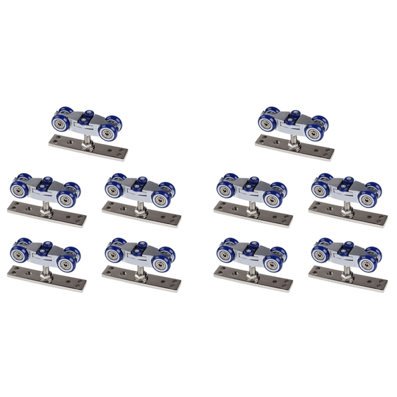 10X Bifold Door Hardware Wooden Sliding Door Pulley Furniture Hardware Wheel Barn Door Roller,10 x Roller,Silver