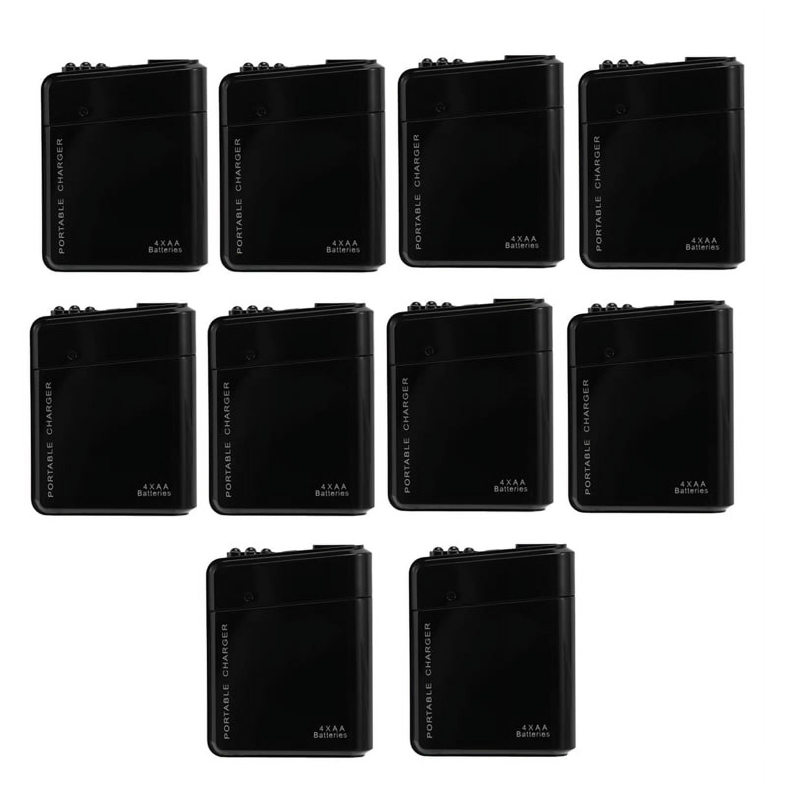 10X Black 4X AA Battery Portable Emergency Power Charger USB for Cell Phone