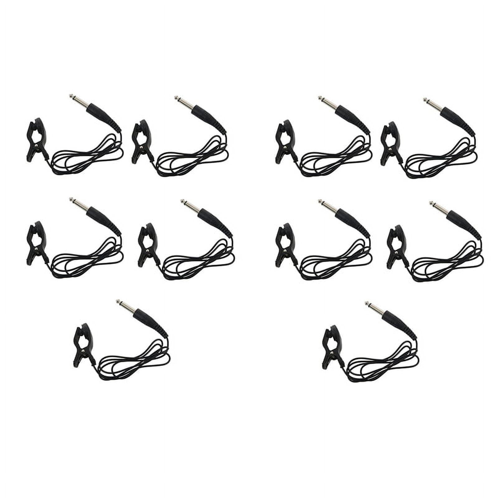 10X Black Universal Guitar Acoustic Clip on Pickup Piezo Contact Microphone
