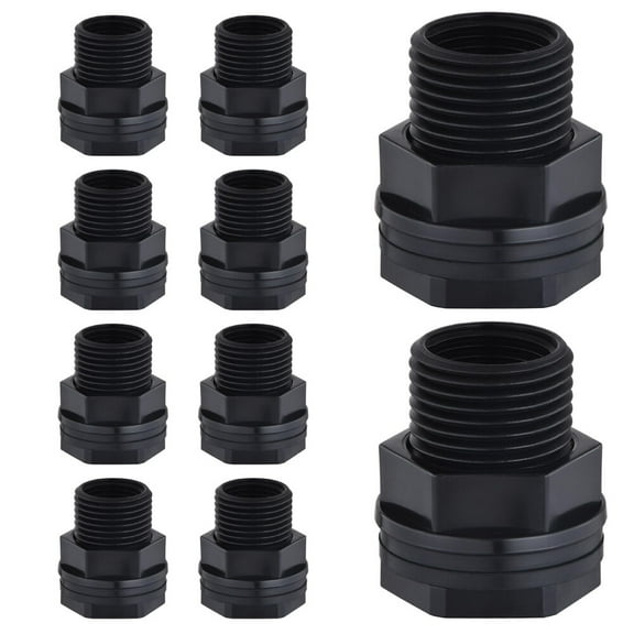 10X Bulkhead Fitting, Hose Threaded 3/4'' Male GHT Bulkhead Water Tank Connector