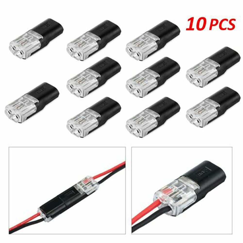 10X Car Auto Wire Cable Plug Connectors Kit 2 Pin Way Terminal Clamp