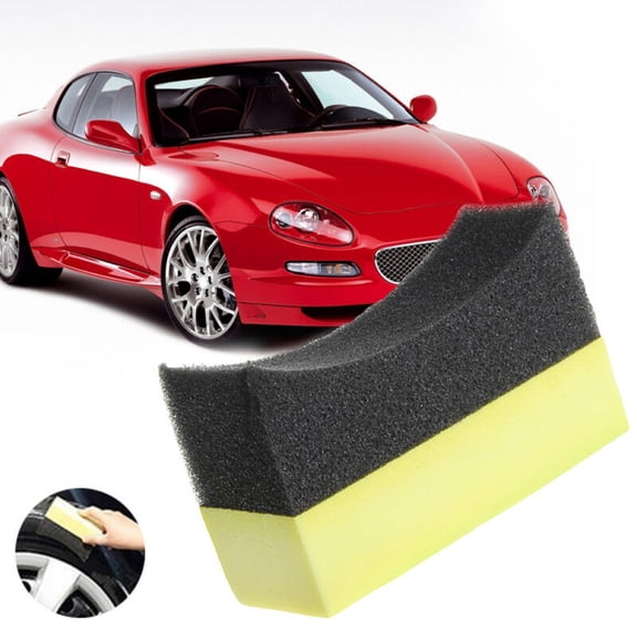 10X Car Multi-Purpose Tyre Tire Dressing Applicator Curved Foam Brush Sponge Pad Fangkenuo