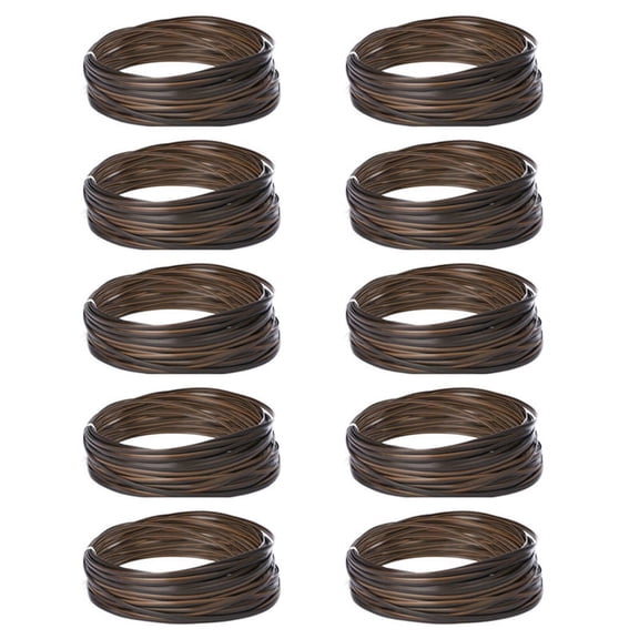 10X Coffee Gradient Flat Synthetic Rattan Weaving Material Plastic Rattan for Knit and Repair Chair Table Storage Basket